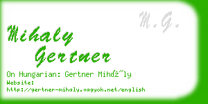 mihaly gertner business card